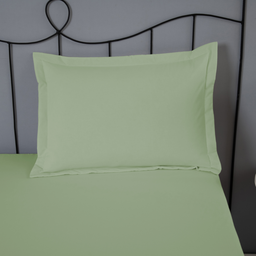 Porta Travesseiro 1 Peça Dia a Dia 70 X 50cm Algodão Percal 140 Fios Verde - 2