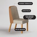 Ver imagem 6 de Conjunto Sala de Jantar Ísis 2,00m com 6 Cadeiras Tampo Orgânico s/ Vidro Cinamomo Cinamomo/Sintétic