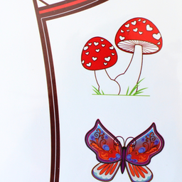 Adesivo Decoração Quarto Menina Jardim Borboletas Coloridas - 6