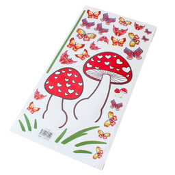 Adesivo Decoração Quarto Menina Jardim Borboletas Coloridas - 8