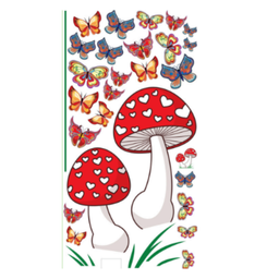 Adesivo Decoração Quarto Menina Jardim Borboletas Coloridas - 10