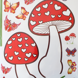 Adesivo Decoração Quarto Menina Jardim Borboletas Coloridas - 7