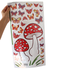Adesivo Decoração Quarto Menina Jardim Borboletas Coloridas - 5
