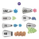 Ver imagem 1 de Kit 7 Bicos Wilton 1M 2D 113 35 21 48 69 Sem Emenda Originais