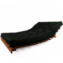 Ver imagem 2 de Sofá Cama Casal Futon Tokio Verde Militar Madeira Maciça Cor Imbuia