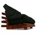 Ver imagem 1 de Sofá Cama Casal Futon Tokio Verde Militar Madeira Maciça Cor Imbuia