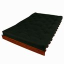 Ver imagem 3 de Sofá Cama Casal Futon Tokio Verde Militar Madeira Maciça Cor Imbuia