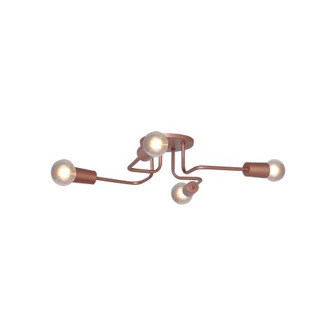 LUMINÁRIA PLAFON VOGUE 4 LAMP E27 ROSÊ - 3212 RSE