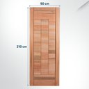 Ver imagem 2 de Folha de Porta Maciça em Eucalipto Acabamento Natural 210x90cm PM97 Cruzeiro Portas Natural