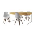 Ver imagem 2 de Conjunto Industrial Filadelfia 137x90 Ferro Branco Tampo Canela 4 Cadeiras Branco
