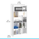 Ver imagem 3 de Estante Multiuso com Nichos 91x183cm Mdp Branco 0724 Menu Móveis