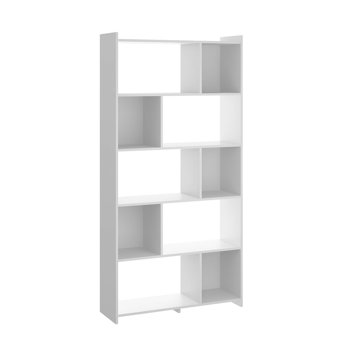 Estante Livreiro Multiuso com Nichos 91 x 183 x 30 Cm Escritório Home Office MDP Branco 0724 - MENU