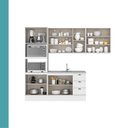 Ver mais imagens de Cozinha Completa com Balcao Milla Aspen 10 Portas MDF 270cm Branco Moveis Carraro