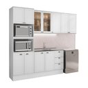 Ver imagem 2 de Cozinha Completa com Balcao Milla Aspen 10 Portas MDF 270cm Branco Moveis Carraro