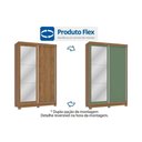 Ver imagem 3 de Guarda Roupa Solteiro 2 Portas de Correr (1 C/ Espelho) e 2 Gavetas C/ Pés Cb01n571 Flex Canela/