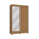 Ver imagem 1 de Guarda Roupa Solteiro 2 Portas de Correr (1 C/ Espelho) e 2 Gavetas C/ Pés Cb01n571 Flex Canela/