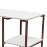 Mesa Cantinho do Café Apoio Nicola 120 Cm Bronze Branco - 7