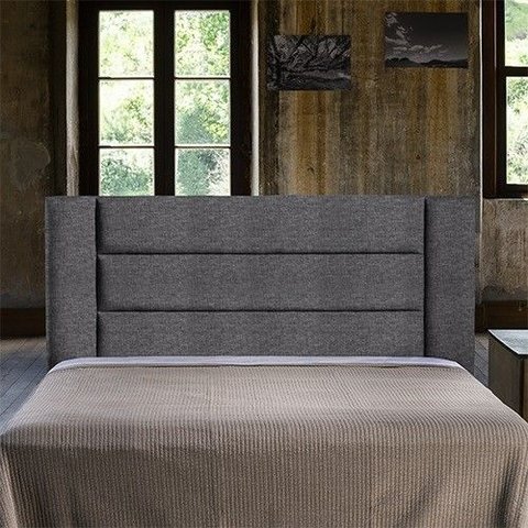 Cabeceira - Painel - Duo 06 - Linho Grafite 12932 - 168x68x07 Queen