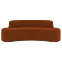 Ver imagem 6 de Sofá 3 Lugares para Sala de Estar Living 180cm Koane D06 Veludo Laranja - Mpozenato