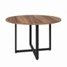 Mesa Industrial Circular Pé Quadro - 120 X 120!!! Nogal/preto - 2