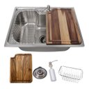 Ver imagem 1 de Kit Cuba Gourmet Cozinha Aço Inox 50x40cm e Tábua de Corte