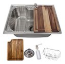 Ver imagem 1 de Kit Cuba Gourmet Cozinha Aço Inox 50x40cm e Tábua de Corte