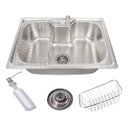Ver imagem 4 de Kit Cuba Gourmet Cozinha Aço Inox 50x40cm e Tábua de Corte