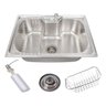 Kit Cuba Gourmet Cozinha Aço Inox 50x40cm e Tábua de Corte - 4