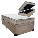 Ver imagem 2 de BOX BAU CONJUGADA ESPUMA DUPLA SOLTEIRO KING CORINO (110KG - 0.96X2.03X56):PRETO