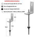 Ver imagem 4 de Kit Estrutura Fixador Linha C 1,20m para 4 Placas Solar Alumínio Inox Telha Fibro Ondulada Viga Metá