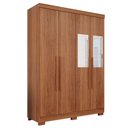 Ver imagem 2 de Guarda-roupa Solteiro Pinheiro 4 Portas 2 Gavetas com Espelho Cinamomo - Pnr Móveis