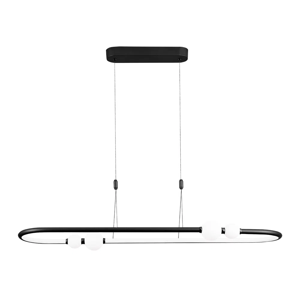 Pendente Nébula Preto e Branco (c)105cm (l)28cm 1x42w 3000k 2100lm - Dw006b