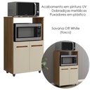 Ver imagem 4 de Balcao Multiuso 2 Fornos 60 Cm Tais Savana Off White Mobbs