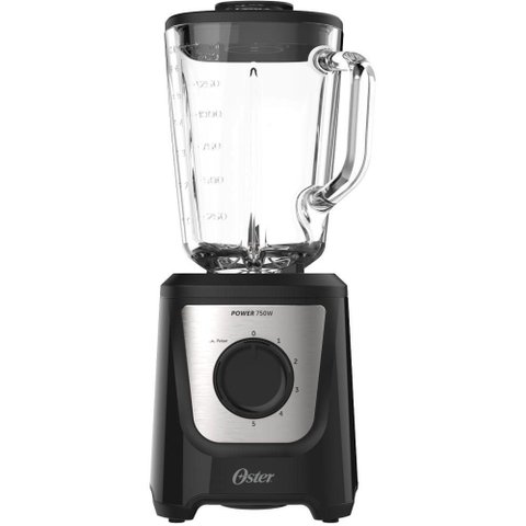 Liquidificador Oster Power Black Inox OLIQ510-127 750W 1,5L 5 Velocidades Preto 110V