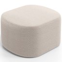 Ver imagem 3 de Puff Decorativo Orgânico para Living Quarto 70cm Doha W01 Bouclê Creme - Lyam Decor