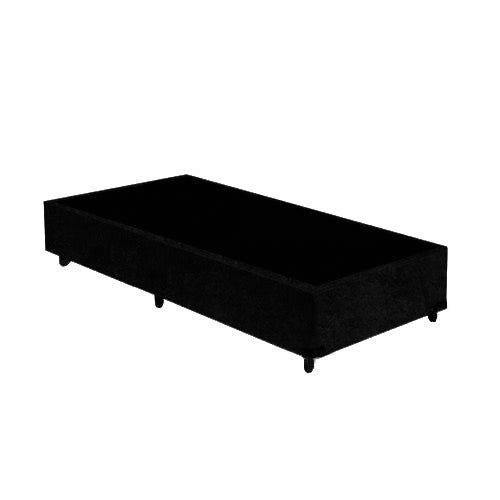 Cama Box Solteiro Colchão Espuma D33 Bordado + Box Preta 56x88x188 - 2