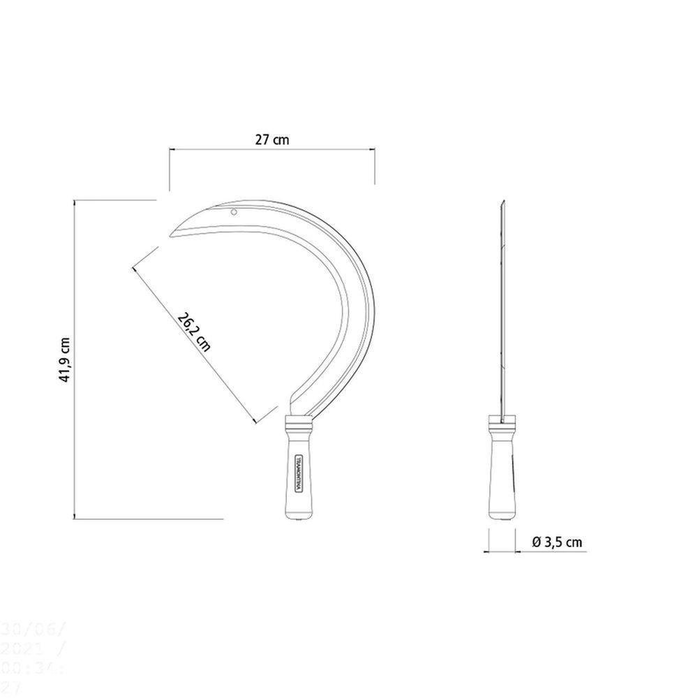 Foicinha para Pasto Tramontina em Aço com Cabo de Madeira Tramontina - 3