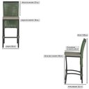 Ver imagem 2 de 7 Banquetas em Alumínio Roma Preta Corda Náutica Tecido 8