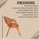 Ver imagem 3 de Kit 4 Poltronas Lithi em Durango Antílope Design Elegante Sofisticadas