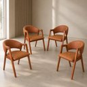 Ver imagem 1 de Kit 4 Poltronas Lithi em Durango Antílope Design Elegante Sofisticadas