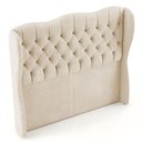 Ver imagem 6 de Cabeceira Cama Box King Size Alora 195cm Estofada Capitonê Moderna Bouclê Bege - Desk Design