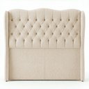 Ver imagem 2 de Cabeceira Cama Box King Size Alora 195cm Estofada Capitonê Moderna Bouclê Bege - Desk Design