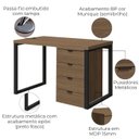 Ver imagem 3 de Mesa Escritorio 120 Cm e Gaveteiro 4 Gavetas Frame Munique Kappesberg