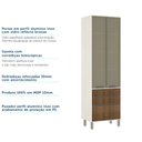Ver imagem 6 de Paneleiro de Cozinha 70 Cm 2 Portas com Vidro Reflecta Bronze 3 Gavetas Linea Luciane Móveis