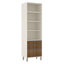 Ver imagem 3 de Paneleiro de Cozinha 70 Cm 2 Portas com Vidro Reflecta Bronze 3 Gavetas Linea Luciane Móveis