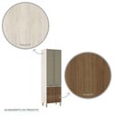 Ver imagem 7 de Paneleiro de Cozinha 70 Cm 2 Portas com Vidro Reflecta Bronze 3 Gavetas Linea Luciane Móveis