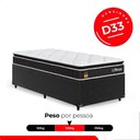 Ver imagem 5 de Cama Box Baú Solteiro + Colchão Life D33 Pillow Top 61x88x188cm - Preto - e-Shop Casa