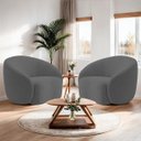 Ver imagem 2 de Kit 02 Poltronas Orgânica Luxo Recepção Amore Linho