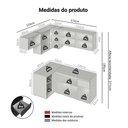 Ver imagem 3 de Armário de Cozinha Completa de Canto Suspenso 325 Cm Preto Nice Madesa 05 Preto