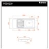Pia Inox Fabrinox PSD1200D 120x52cm, cuba direita com furo e torneira - 2